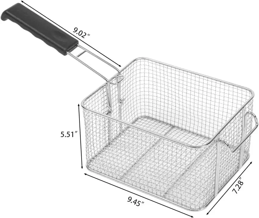 Deep Fryer w/Frying Baskets Timer Drains & Lids, 3400W Dual Tank Kitchen Countertop Commercial Deep Fryer Frying Machine, Adjust