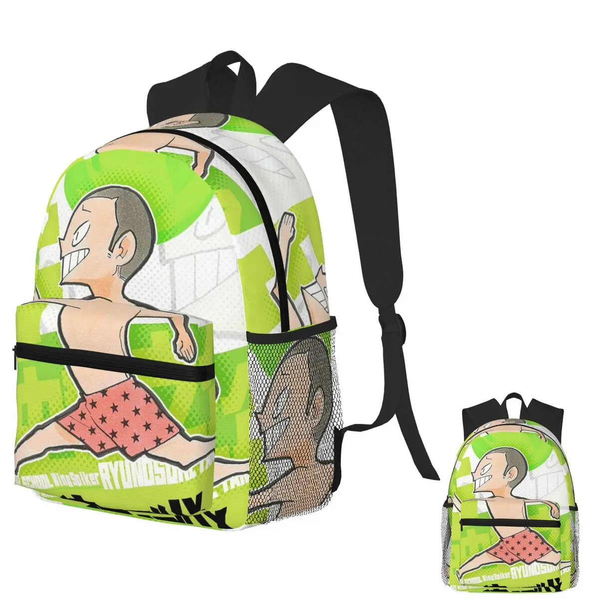 

Haikyuu Manga Ryunosuke Tanaka Student Backpack School Bag Hiking Travel Daypack for Boys Girls Fashion Bookbag Shoulder Bags