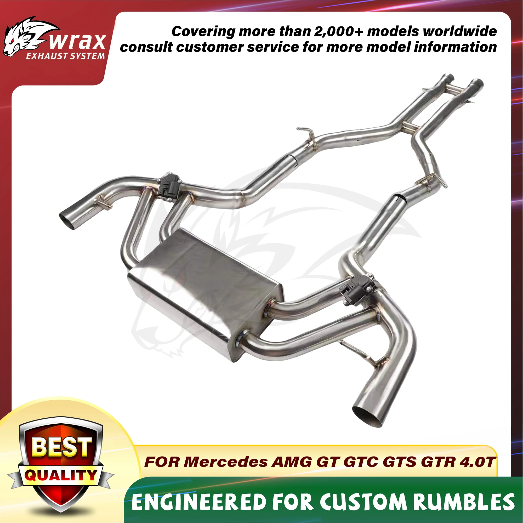 

WRAX Sport Exhaust for Mercedes BENZ AMG GT GTC GTS GTR 4.0T SS304 Catback with Customizable Valves Boost Vehicle Performance