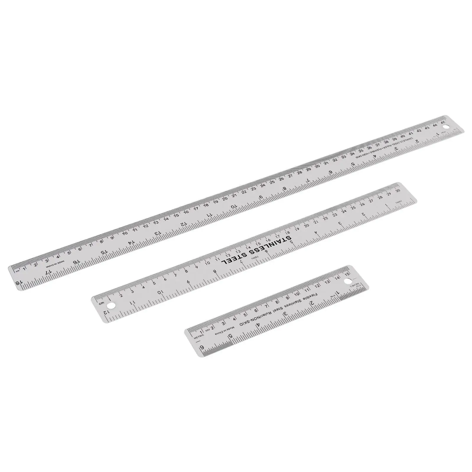 6/12/18 Zoll Optionaler Edelstahl-Metall-Lineal mit Korkrückseite, Zoll- und Zentimeter-Rutschfeste Lineale, Messwerkzeuge – Detail 12
