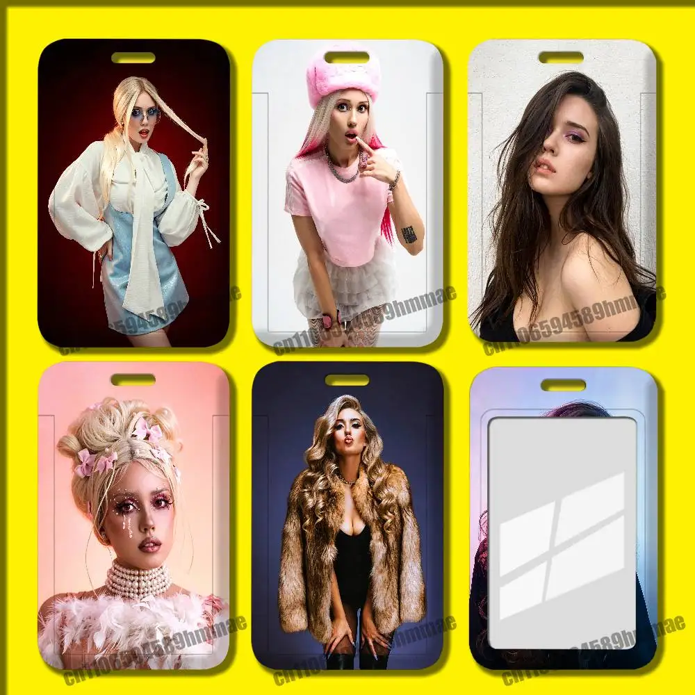 For Dead Blonde Singer Employee ID Card Holder Office Badge Student Bank Work Credit Holders Hard Case Shell