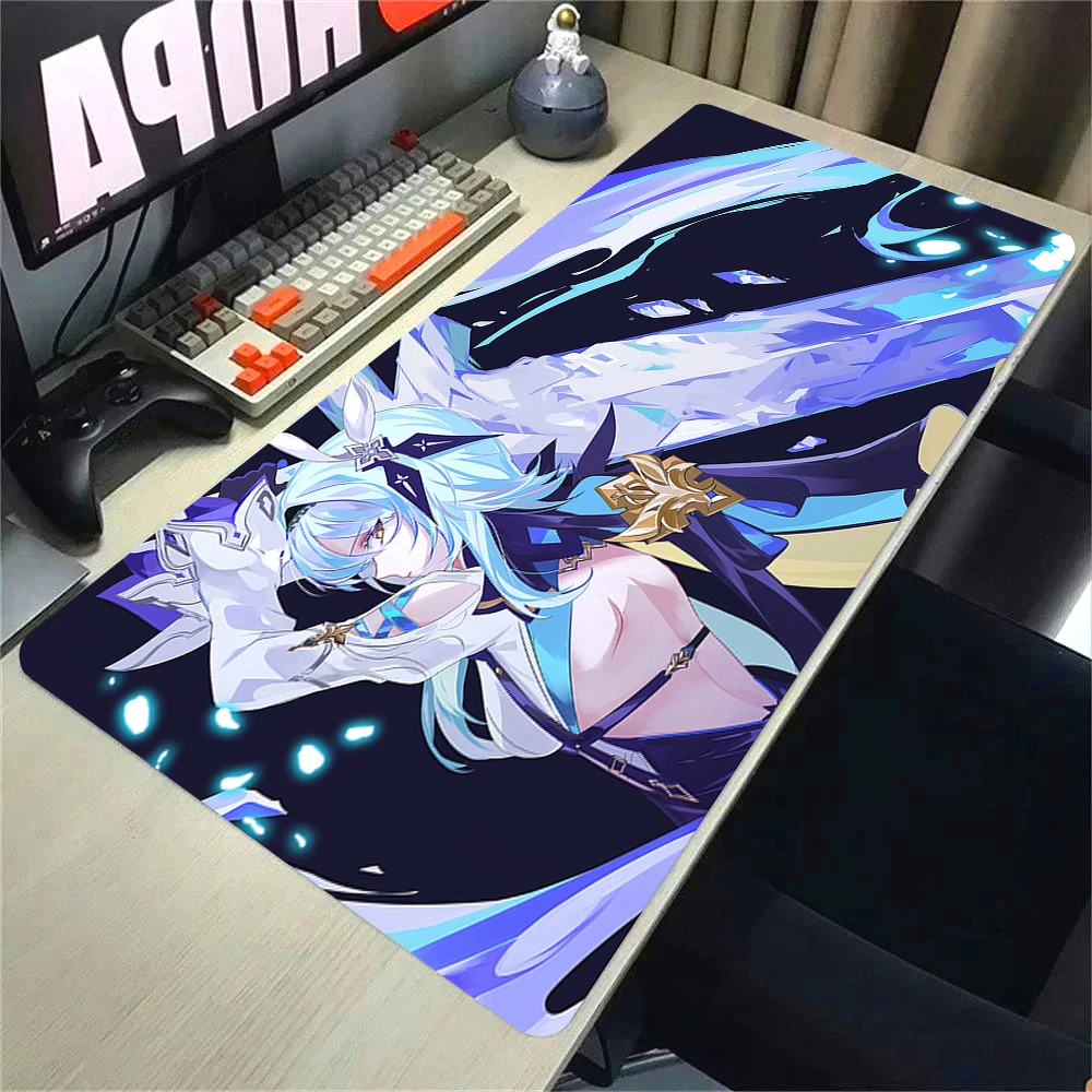 Eula Faruzan Freminet Mouse Pad Cartoon Lockedge Large Gaming Desk Pads Computer Gamer Keyboard Mouse Mat Mousepad PC Desk Mat