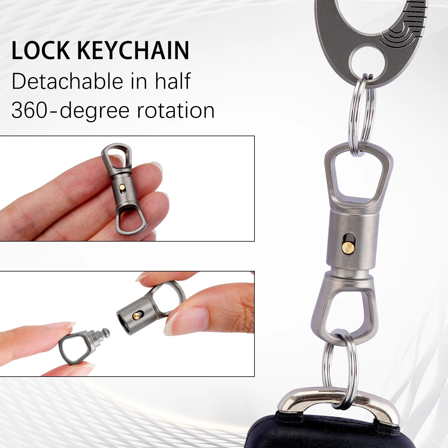

Detachable buckle Titanium alloy is durable Portable EDC tool.
