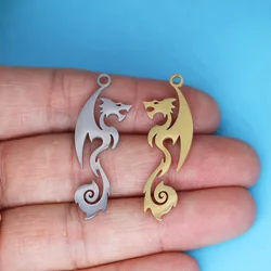 3 pcs/lot Dragon tribal Charm for Jewelry Making fit Stainless Steel Charm Bracelet Necklace Pendant DIY Crafts Supplier