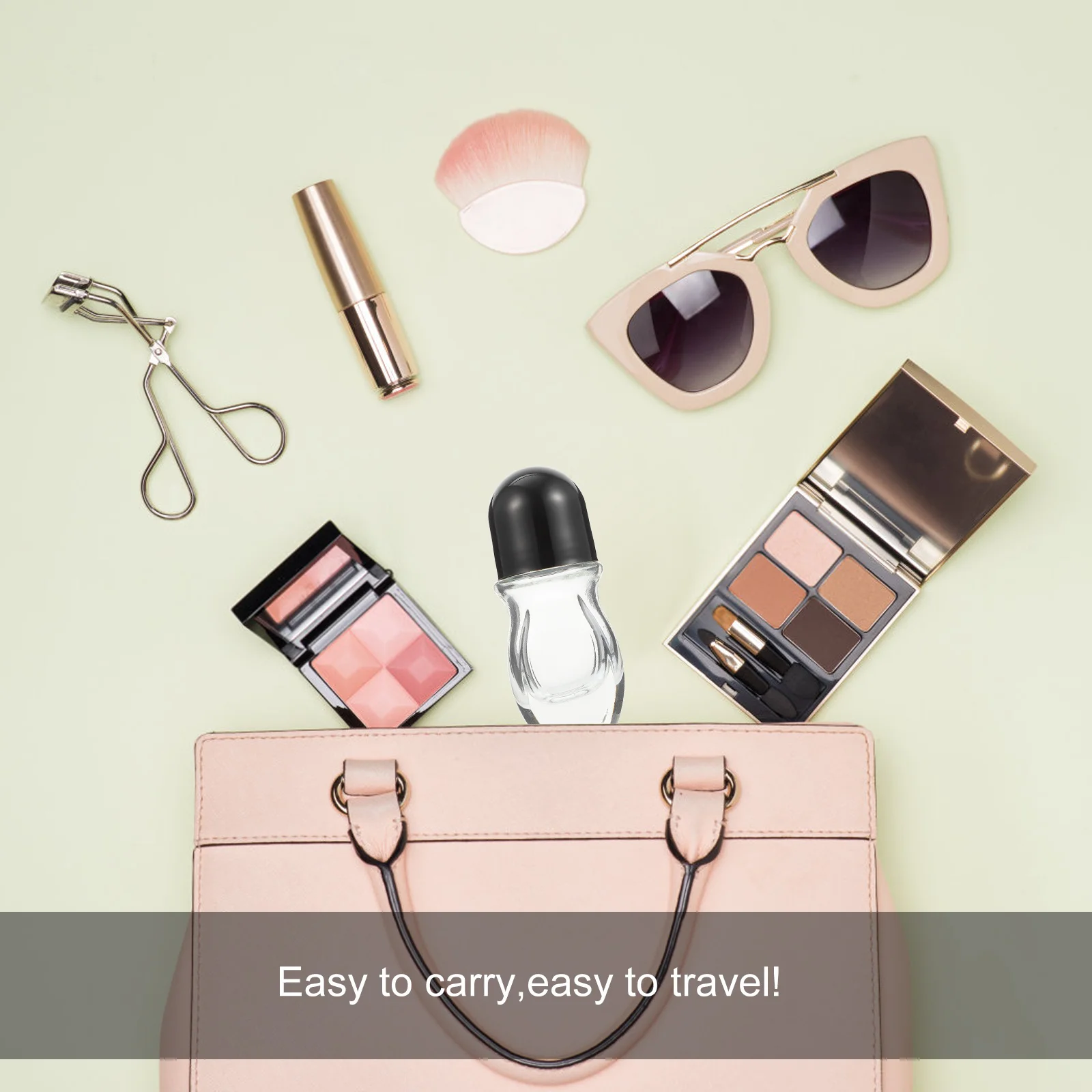 Botellas con rodillo de aceite esencial, contenedor rellenable de vidrio de 30ml, dispensador de almacenamiento de líquidos para aromaterapia de viaje, 4 Uds.