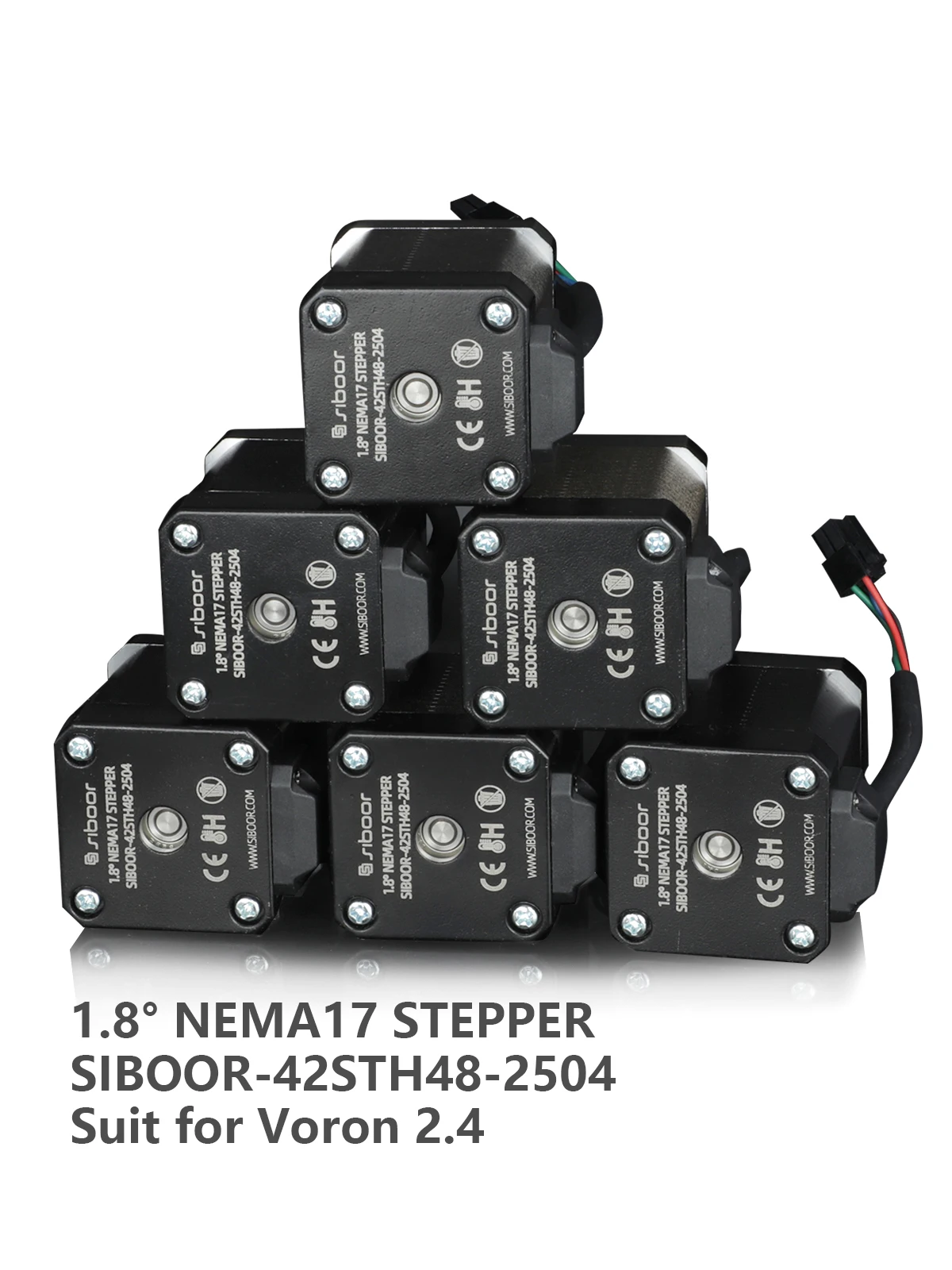 Silnik do drukarki 3D 1.8 °   Silnik krokowy NEMA17 SIBOOR-42STH48 1.8 stopnia do drukarki 3D Voron 2.4 Trident — zdjęcie produktu 4
