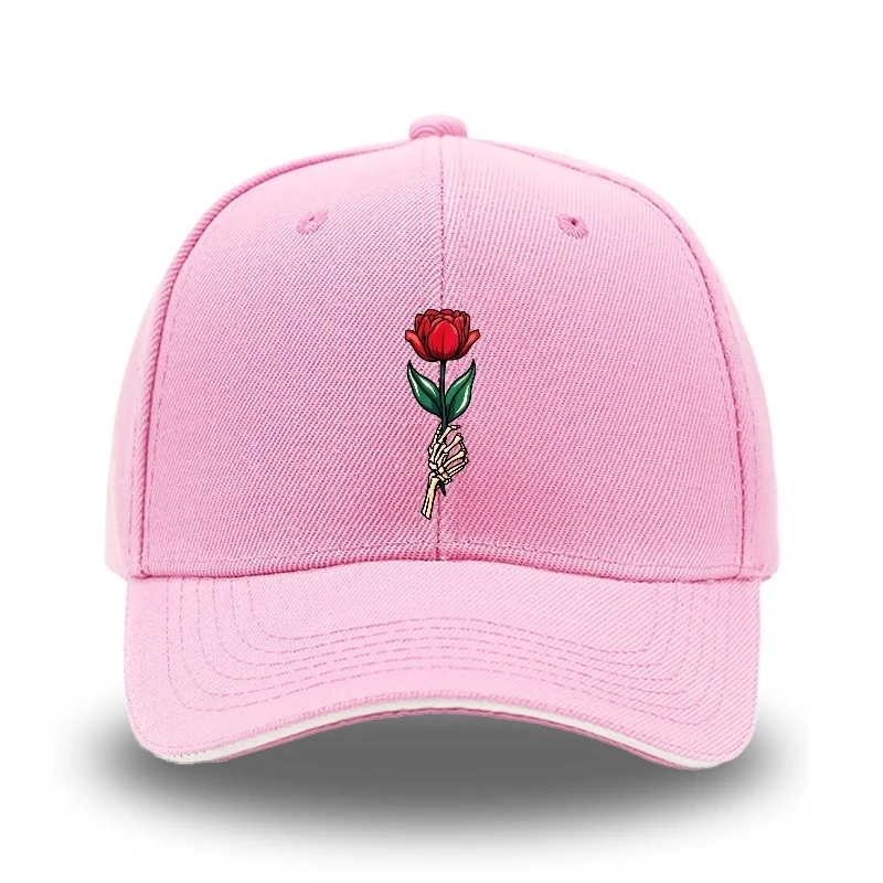 

Fashionable Rose Printed Baseball Cap Multifunctional Adjustable Unisex Outdoor Casual Duckbill Hat