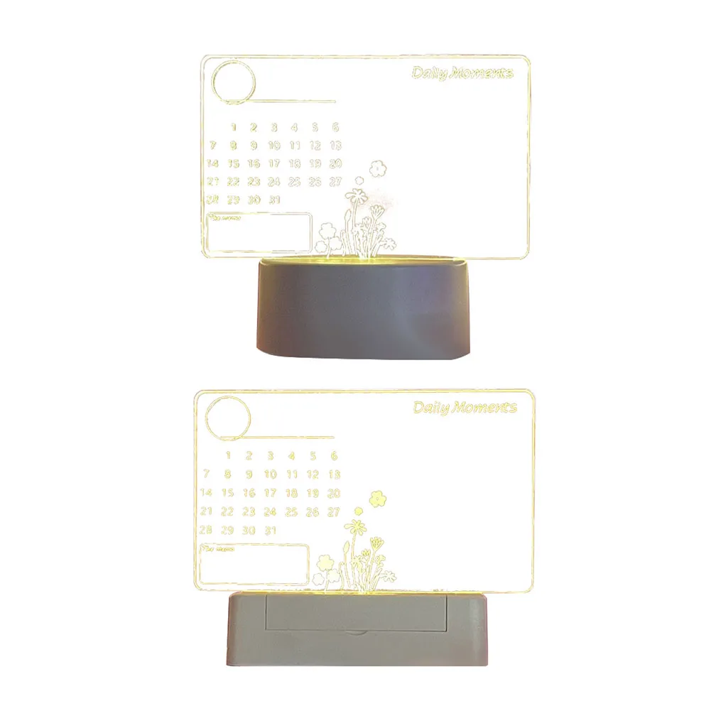 

Корейская акриловая настольная лампа с прозрачной доской для заметок и сообщений, декор для дома, спальни, ночное освещение