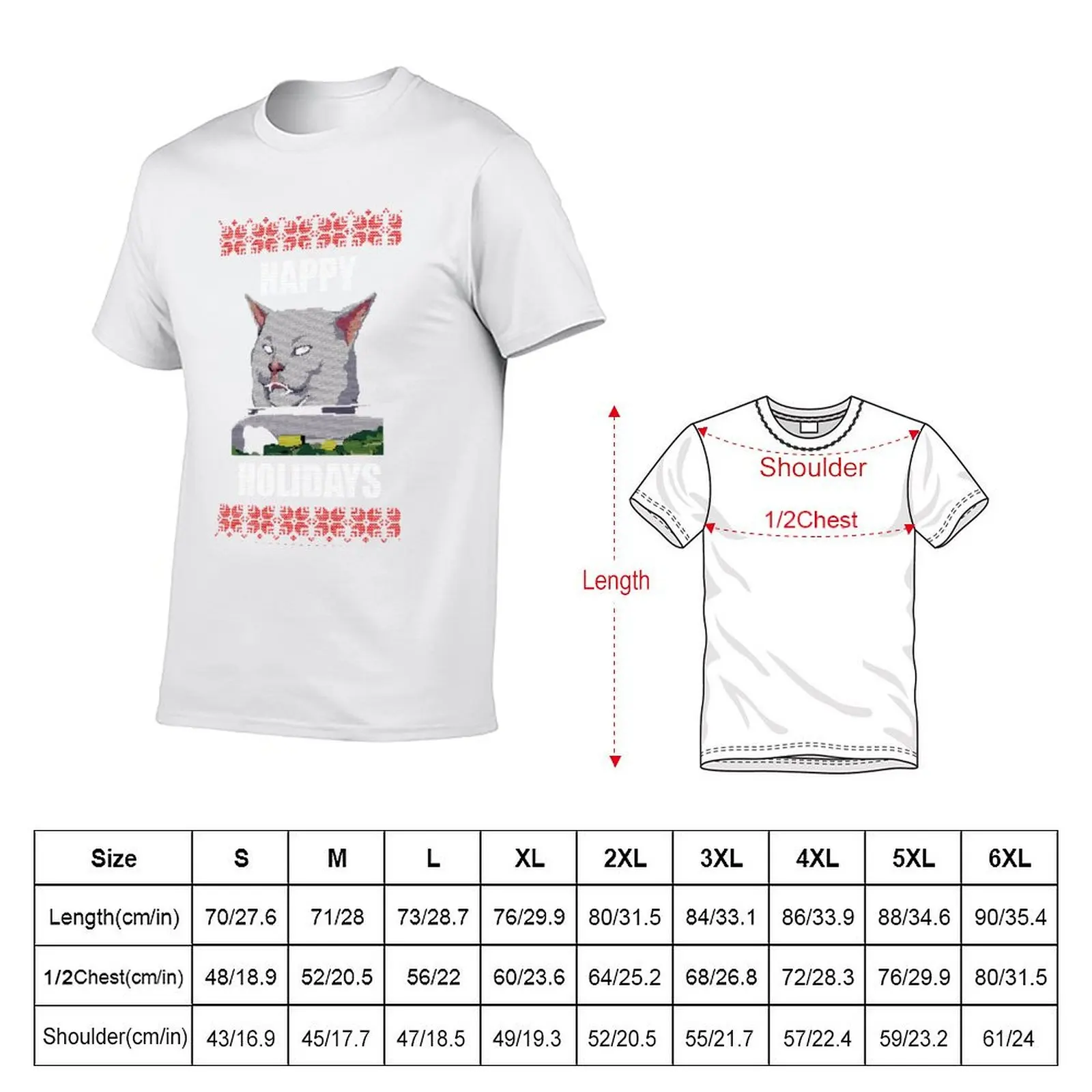 Yelling At Cat Meme - Happy Holidays T-Shirt man graphic t shirt man t shirts for men casual T-Shirt