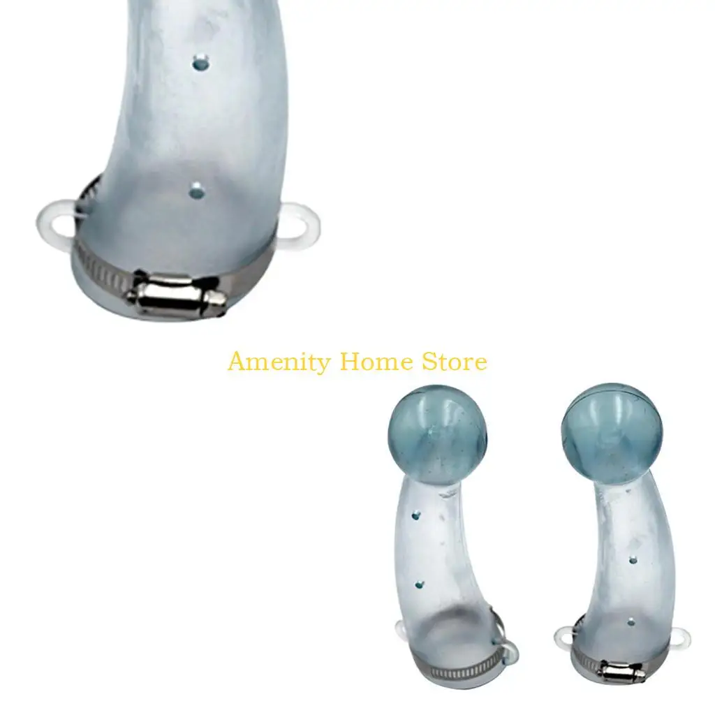 F26C 2Pcs Cow Horn Anti-Fight Protective Cover Horn Protector Silicone Made Safety