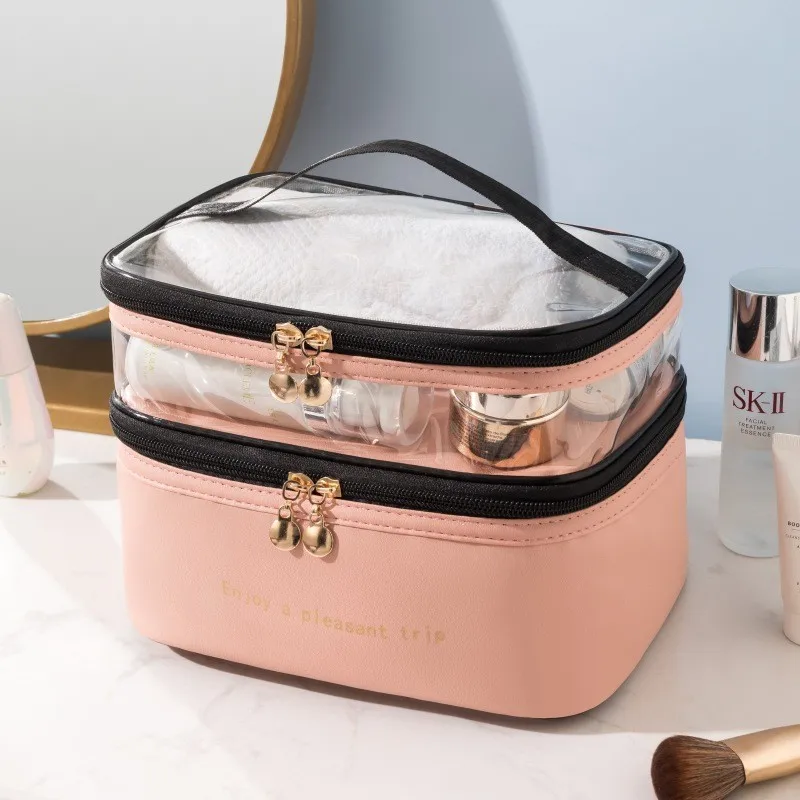 Portable Washing Bag Big Capacity Makeup Bags Waterproof Travel Storage Bag Travel Handbag Cosmetic Storage Bag image 3