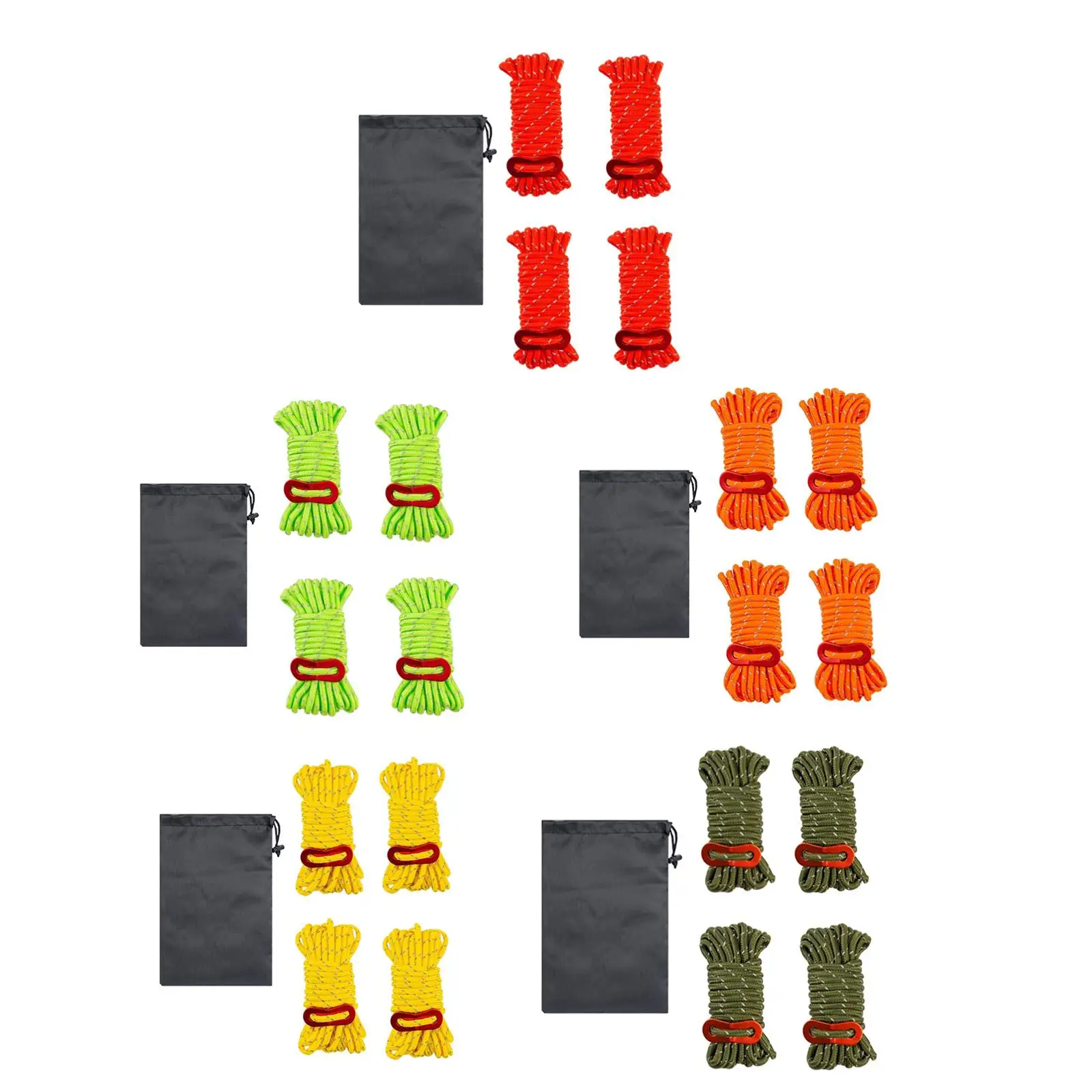 

4 шт., светоотражающие шнуры для палатки диаметром 4 мм длиной 400 см