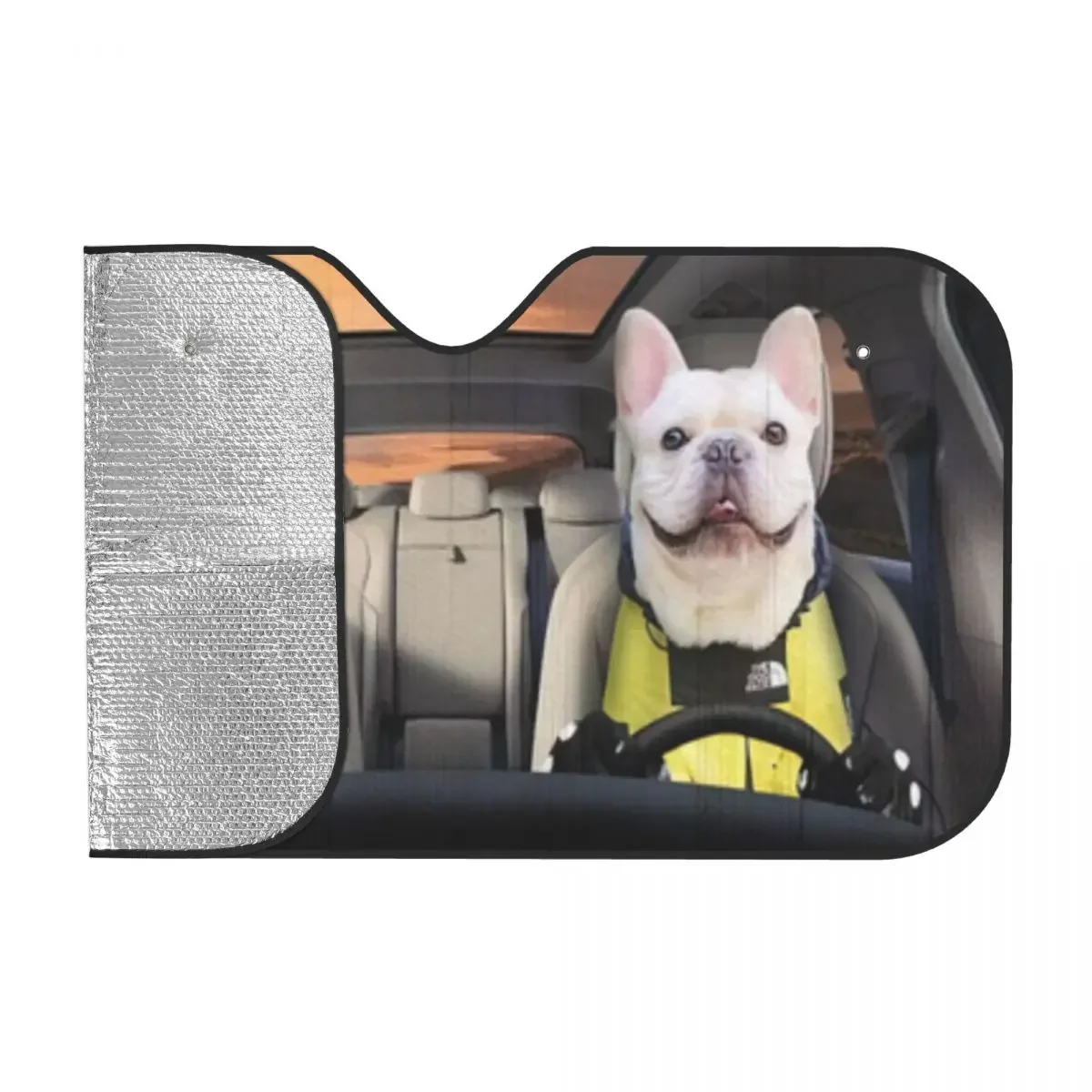 ADORABLE BULLDOG COUPLE Sunshades Reflector Anti Uv Custom Car Sunshade Sun Shade