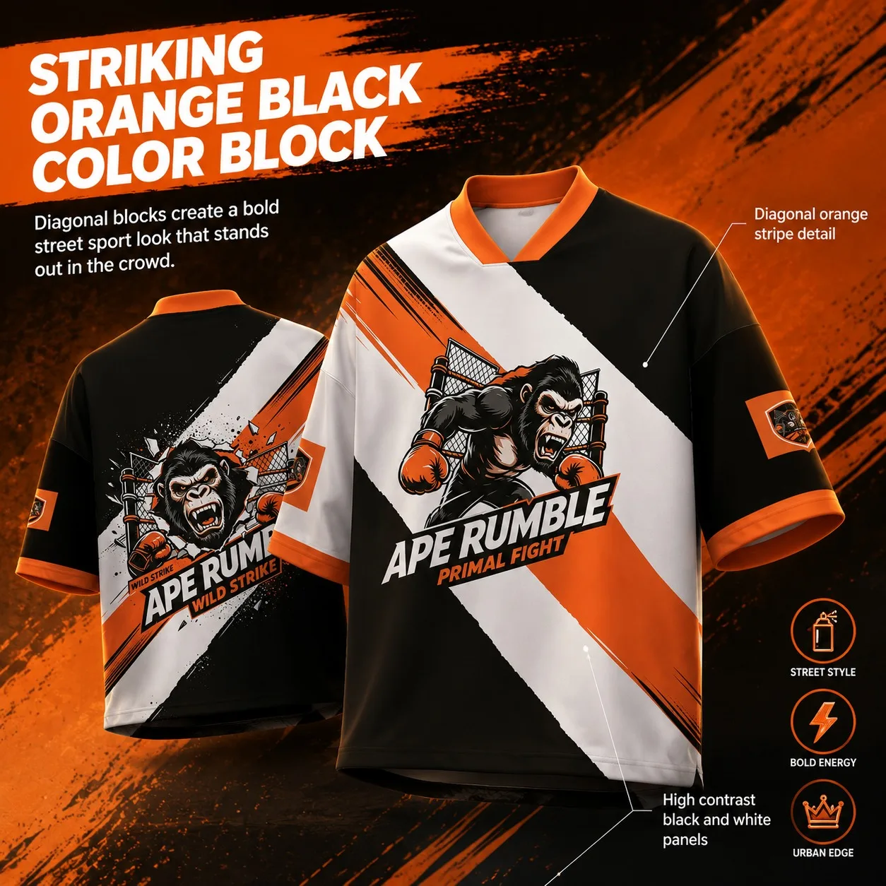 Rumble Youth Fighting Wrestling Suit V-neck Loose Breathable T-shirt Boxing Gym Training Wrestling Fans Casual Sports T-shirt
