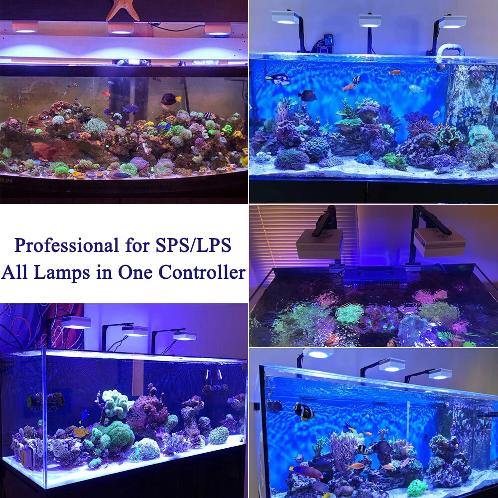 PopBloom-Marine Aquarium Led Lighting,RS90 Saltwater Led Aquarium Lamp For Seawater Reef Coral Aquarium Fish Tank Light,LPS/SPS