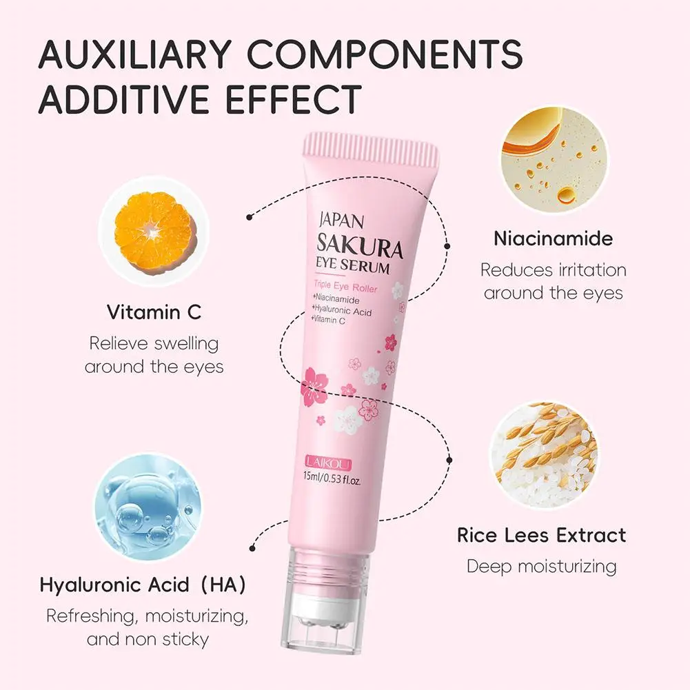 15ml Sakura Roller Eye Serum A - đánh giá và giá Women Bags Under Eyes