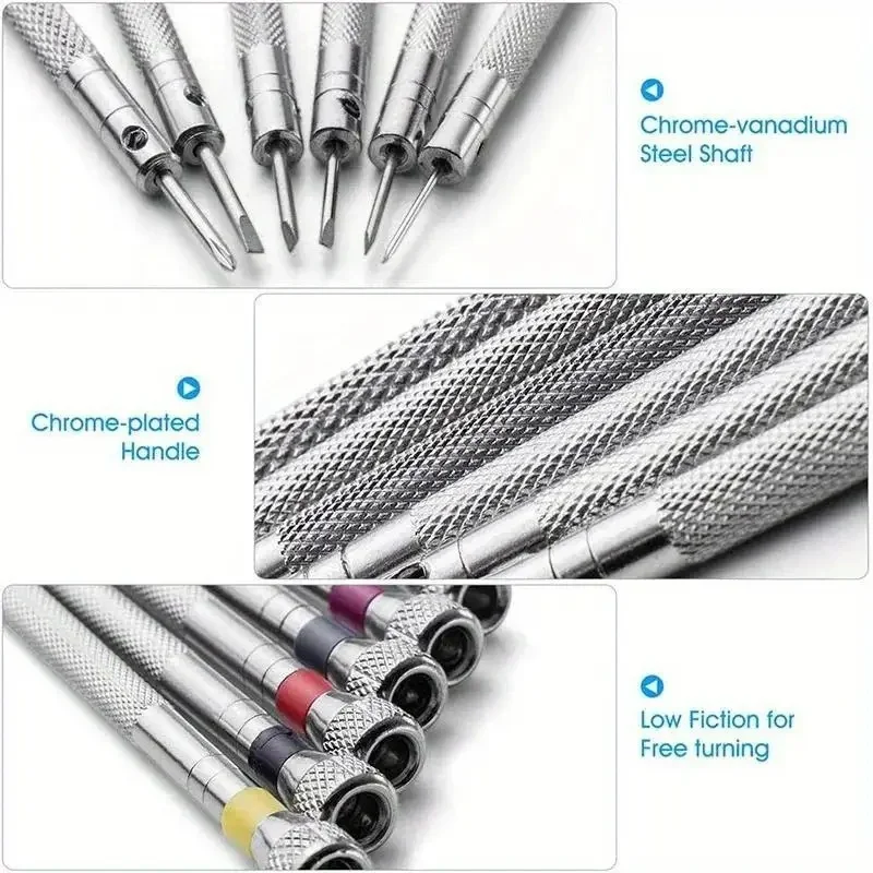 28 PCS Precision Screwdriver Set 0.6-2.0mm High Hardness Steel Micro Cross Screwdriver Kit  For Home Watch Glasses Repair