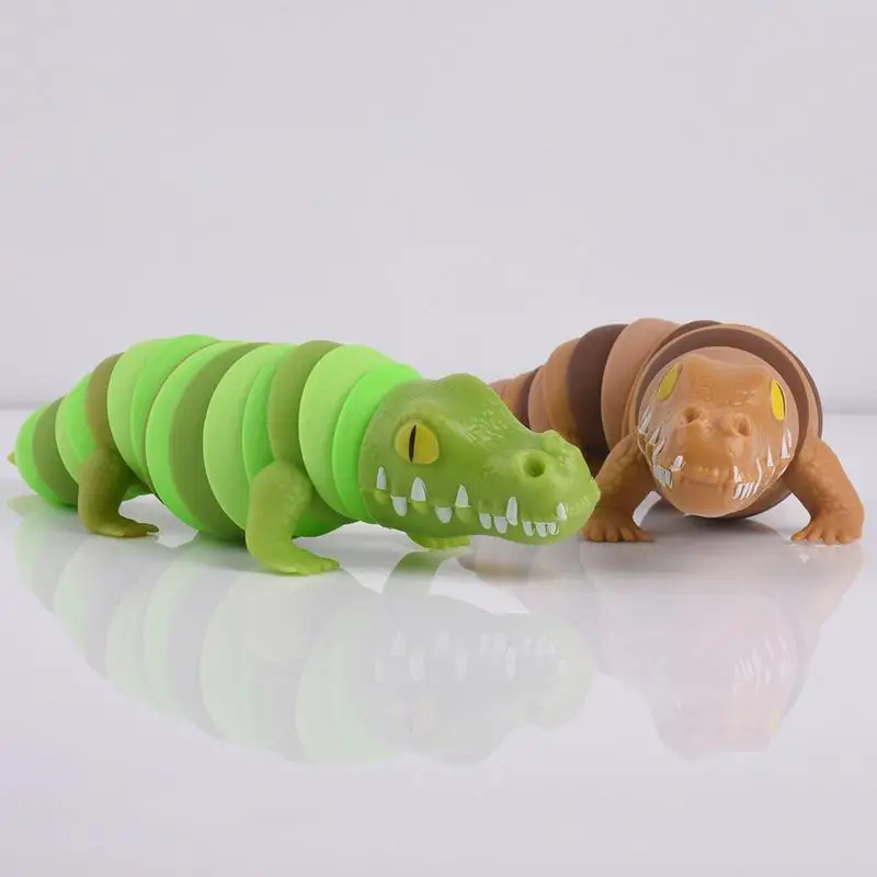 Funny Alligator Toy Sensory Finger Hand Toy Cartoon Crocodile Articulated Jointed Moving Creature Toy Cute Finger Toy For Boys