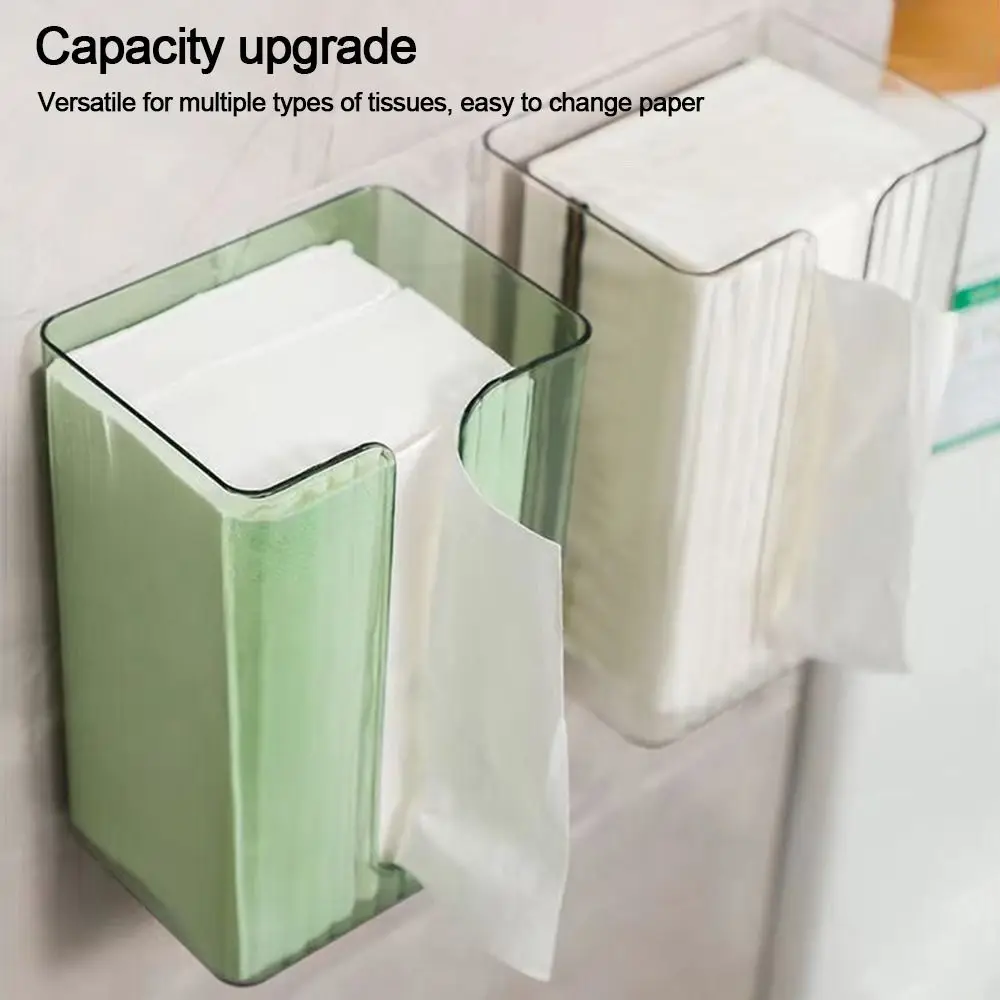 Light Luxury Tissue Box Anti-Wear Large Capacity Napkin Holder Wall-Mounted Napkin Storage Container for Kitchen Bathroom