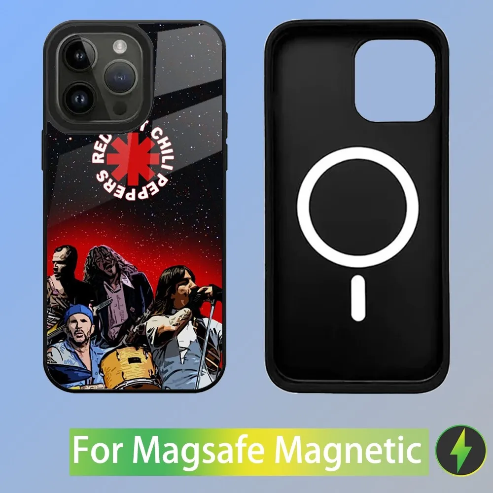 Red Hot Chili Peppers RHCP Phone Case For iPhone 15,14,13,12,11,Plus,Pro,Max Mini Magsafe Magnetic Wireless Charging