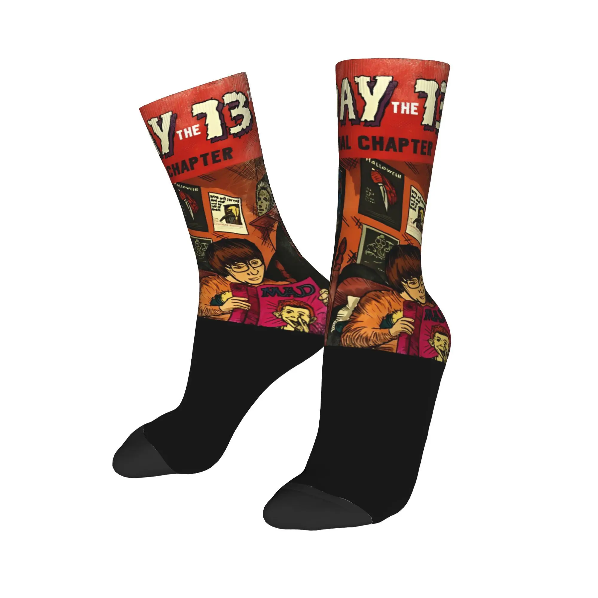 Fun Women Men Crew Socks Friday 13th Halloween Movie Outfit Soft  Jason Voorhees  Sweat Absorbing Stockings