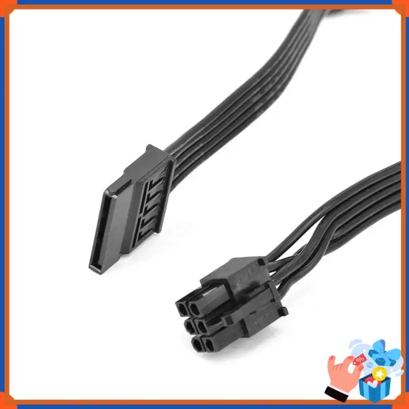 

Compact 6 PIN To 4X Sata Power Cable 6Pin To 4 SATA Cable 6PIN To Sata15pin X4 Adapter Cable For Seasonic Modular Power Supply