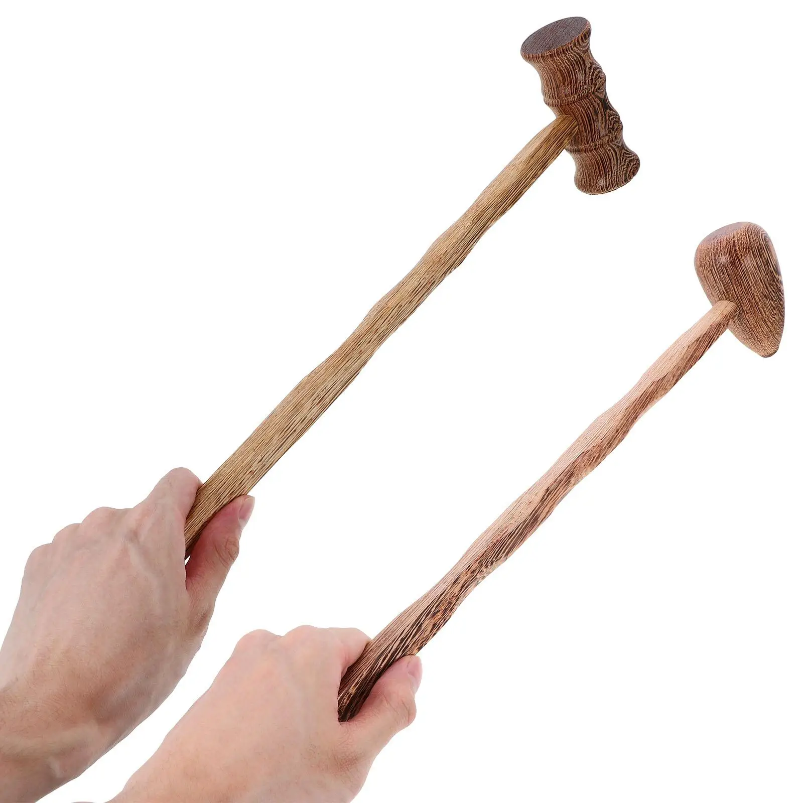 2PcsDuckEggHammerBambooJointMassagerManualBackToolNeckShoulderMassagePattingRodBodyRelaxationHomeOfficeUseMassagingTool