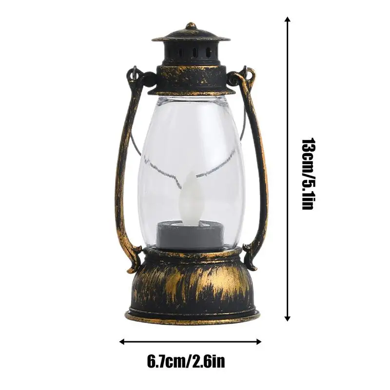 1pcs Solar Retro Kerosene Lamp Led Horse Lantern Outdoor Portable Rechargeable Camping Lamp Camping Lamp