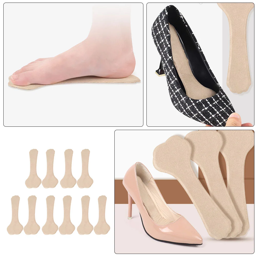 

Anti-wear Seven-point Pad Shoe Inserts Mat High Heels Cushion Flannel Gel Adhesive Insoles Female Woman