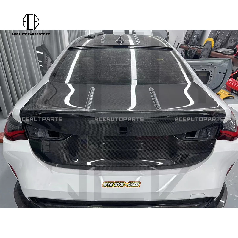 

Задний багажник из углеродного волокна в стиле CSL, подходит для BMW G80 M3 G82 M4, тюнинг автомобиля в багажнике, высокое качество