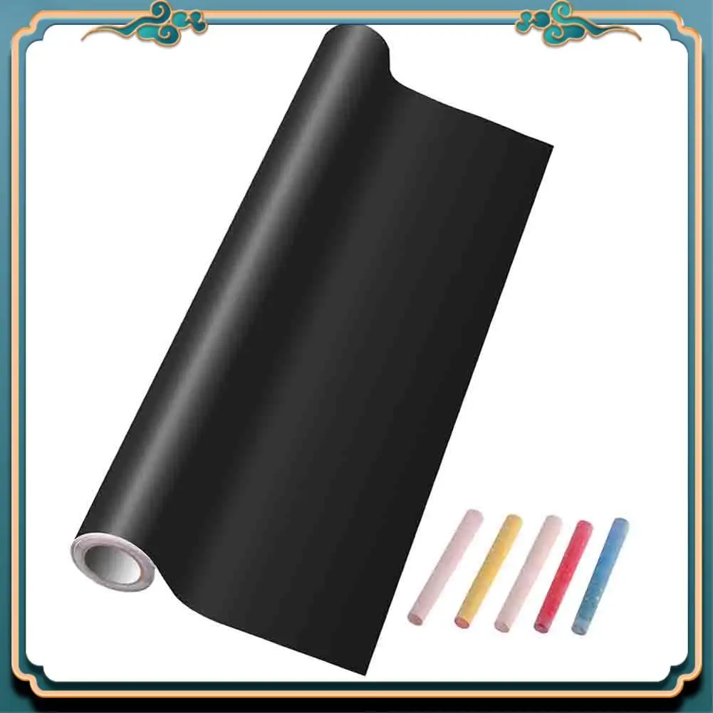 ABJG-السبورة ورقية السبورة الفينيل ورقة نشرة قابلة للإزالة الجدار ملصق مع 5 الطباشير الملونة للأطفال الكتابة على الجدران #5