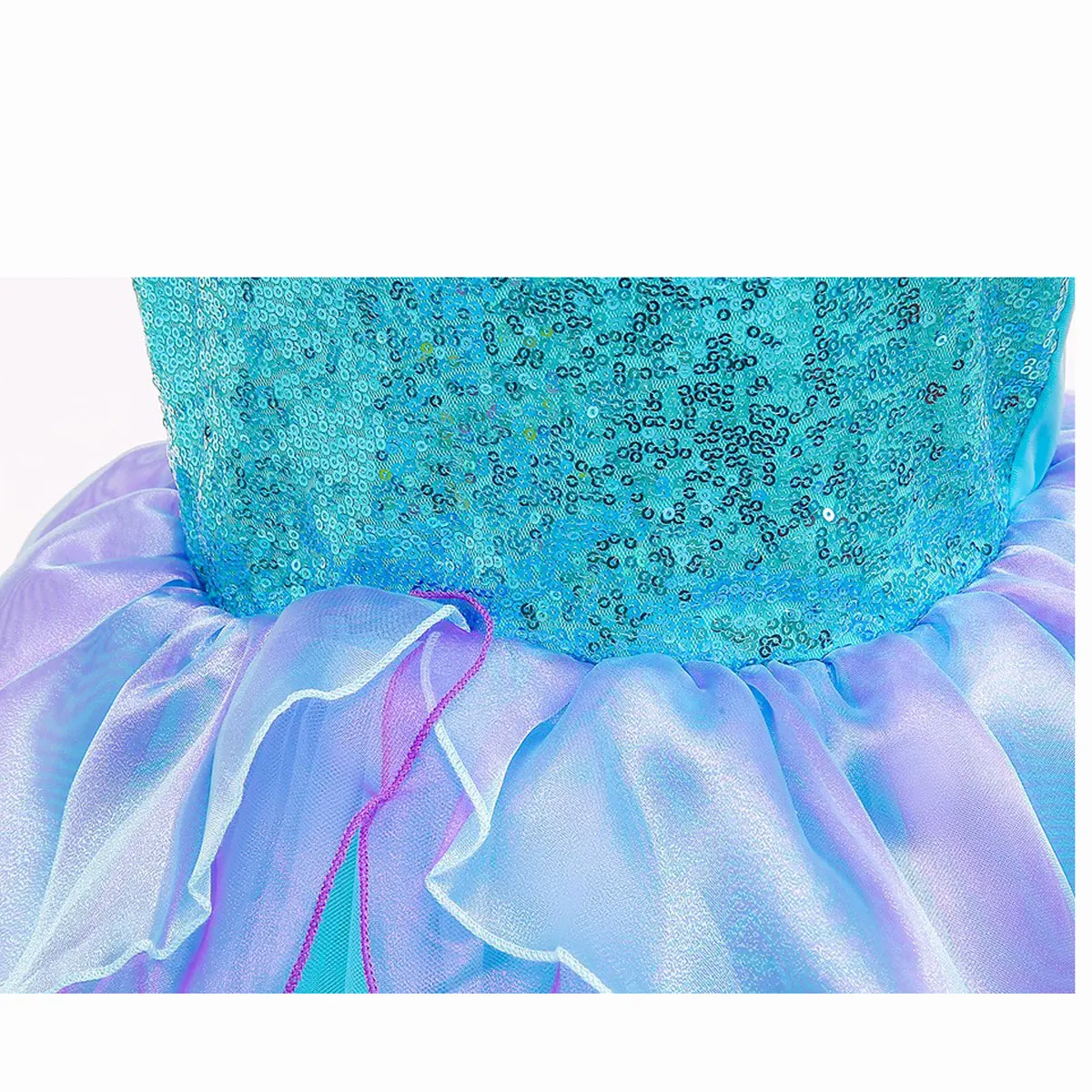 Disney Girl Mermaid Dress Children Birthday Party Princess Cosplay Costume Ariel Halloween Fantasy Clothes Summer Elegant Gown