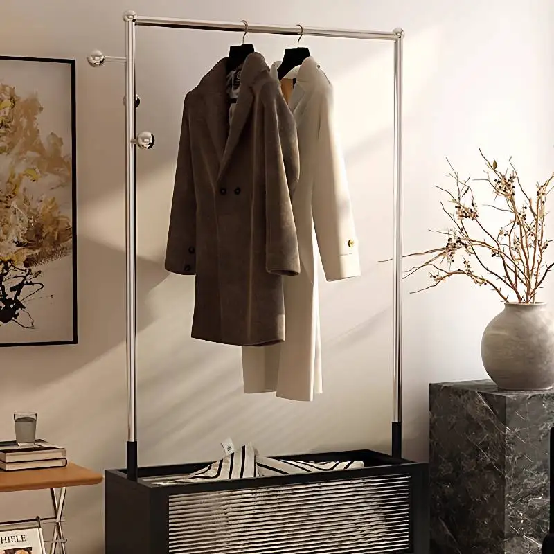 縦型収納ショップ洋服ラックディスプレイブラックモダンジャパンディ衣類ラックリビングルームペルチェロデロパルーム家具