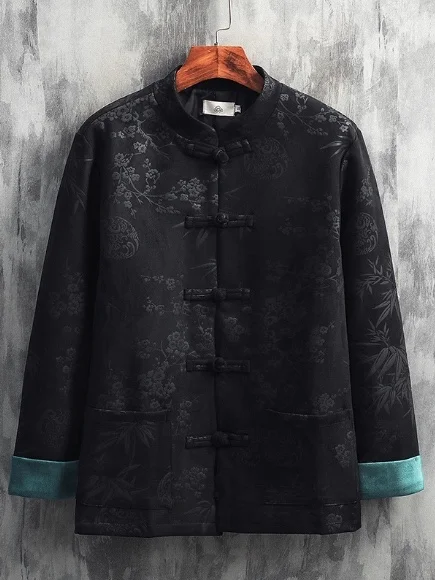 

Новая мужская замшевая куртка в стиле ретро, китайский повседневный костюм-танк с пуговицами, большие размеры, осенняя коллекция