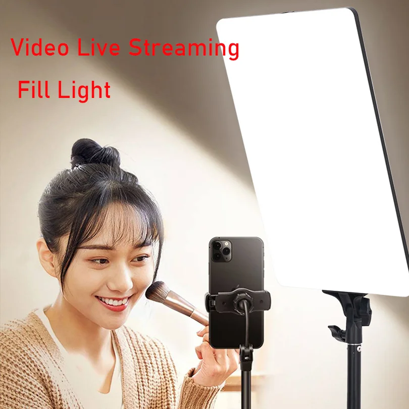 19\'\' Photography Lighting Kit 110V-220V 50W LED Video Light Photo Studio Kit Dimmable Studio Lamp Stream Light for Video Record