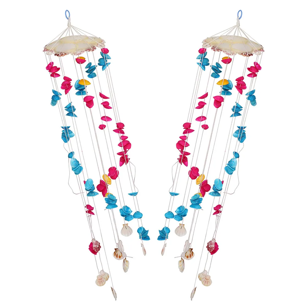 

Seashell Color Hanging Balcony Garden Decor Seashell Wind Chimes Simple Design Home Outdoor Bell Chimes