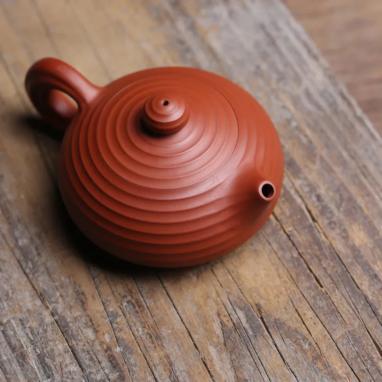 Pure Handmade Zhu Clay Pot Brewing Teapot Specialty Gongfu Teapot Small, Xishi Pot