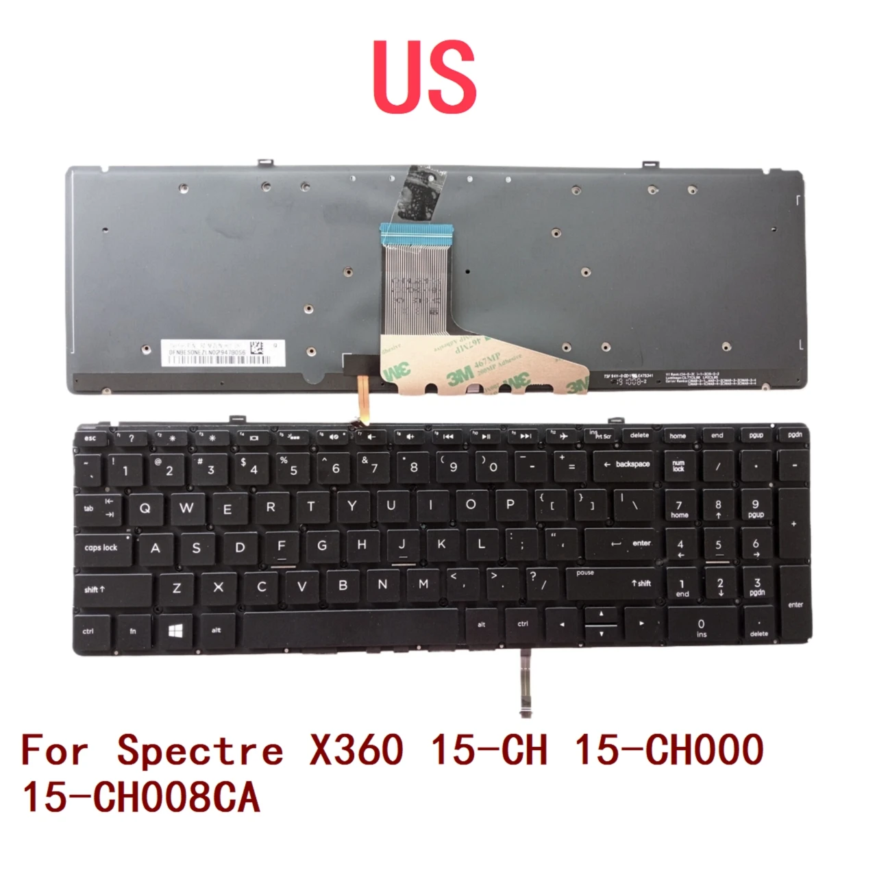 

Клавиатура с подсветкой для ноутбука HP Spectre X360 15-CH 15-CH000 15-CH008CA