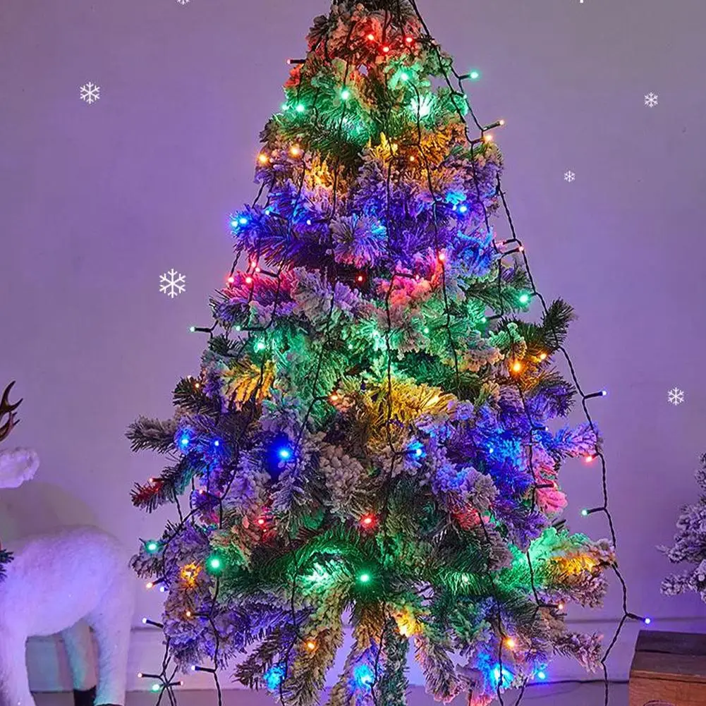 1,5/2/3M LED Ring Weihnachtsbaum Tops Lichter Dekoration Baum Lichter String für Terrasse Garten Im Freien wasserdichte Wasserfall Licht