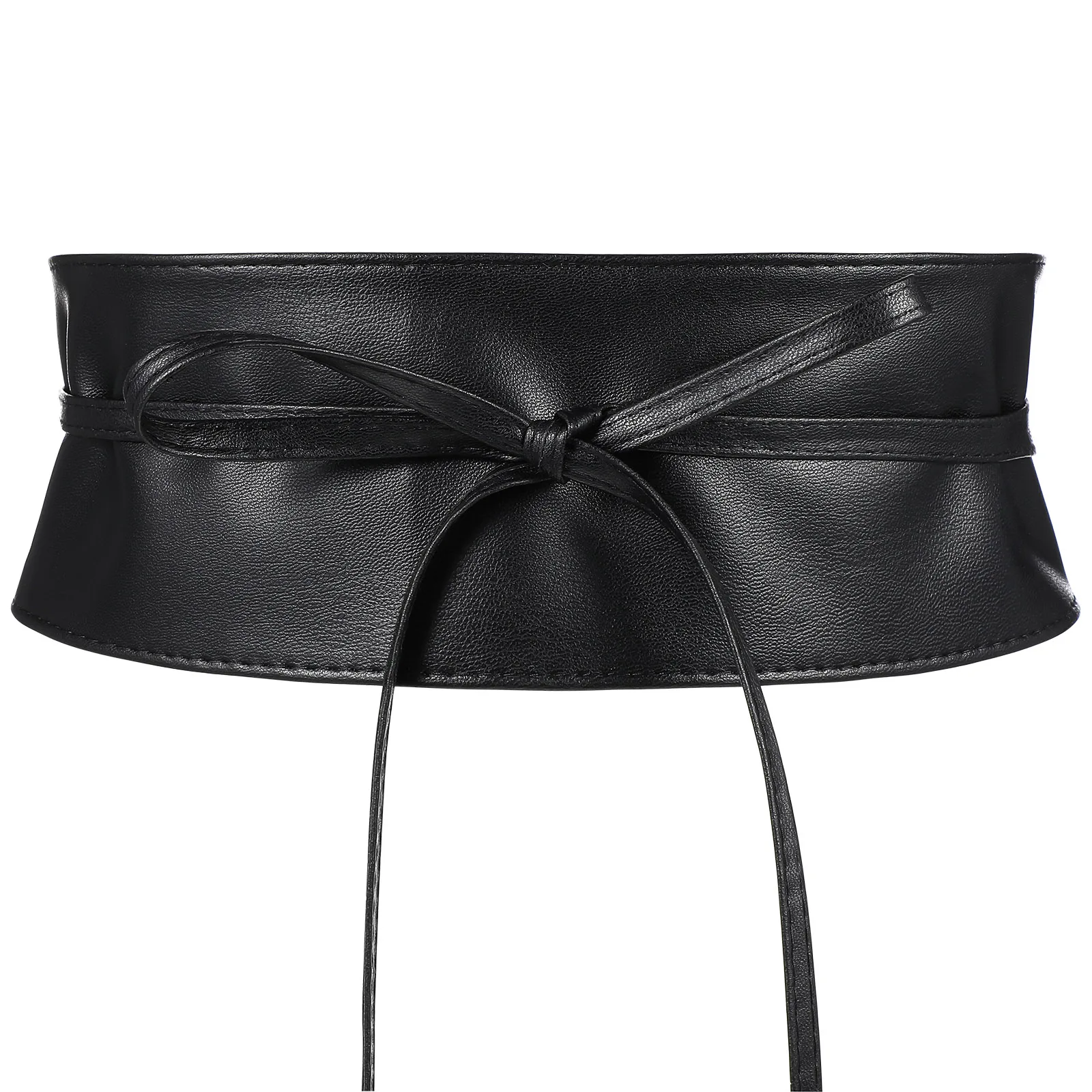 

1pcs PU Wrap Adjustable Black Waist Wide Corset Belt Wrap Corset Dress Belt Women Men Fashion Stylish Waistband