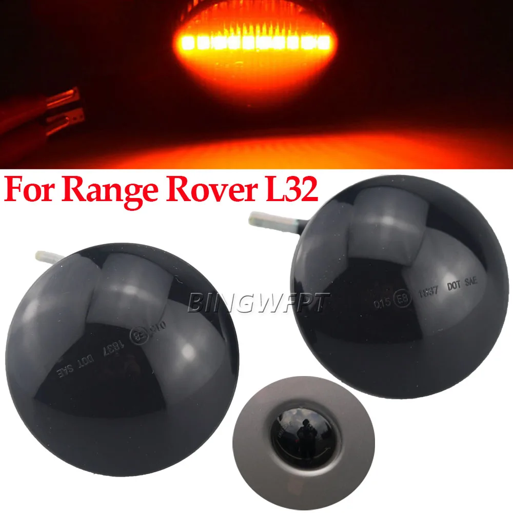 2pcs LED Dynamic Blinker Sequential Flashing Light Fender Side Marker Lamp Car Styling For Land Rover Range Rover L322 2002-2012