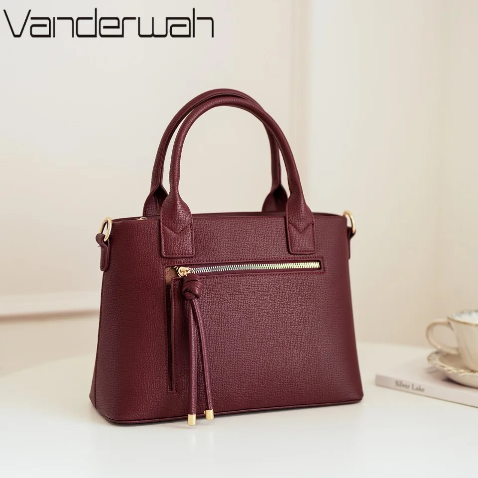 

Solid Color Pu Leather Tote Sac Luxury Casual Women Bag Purses and Handbags Designer Shoulder Crossbody Bags for Women New 2026