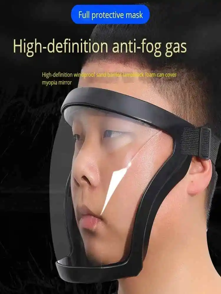 AliExpress NONE High-transparency protective dustproof/splash-proof mask suitable for sports, cycling, grinding, and weeding/mowing