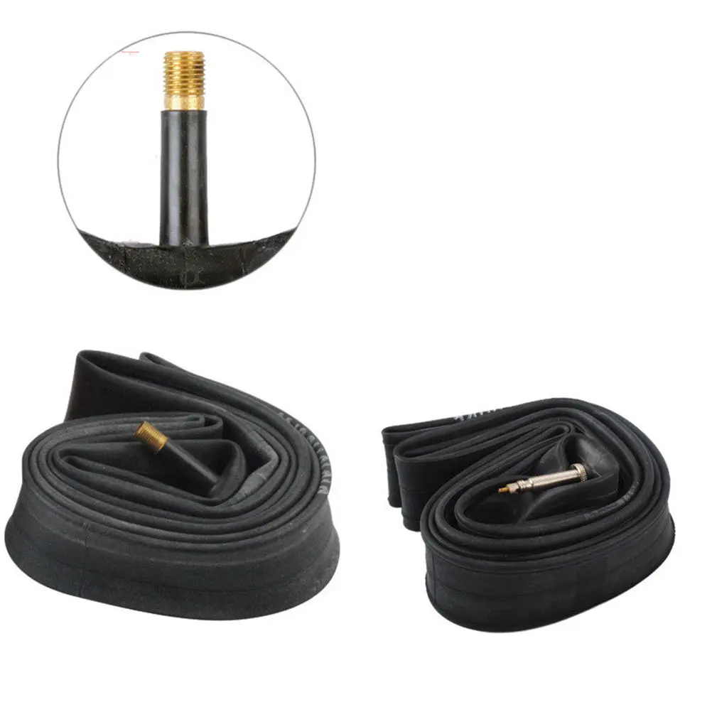

2Pcs Bicycle Inner Tube for Single Speed Fixed Gear Road Mountain Commuter Urban Folding Bikes 26x1.5 Black Butyl Rubber