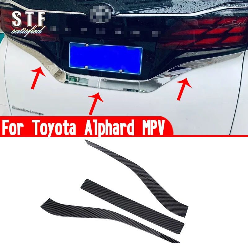 

Для Toyota Alphard MPV 2024 2025 автомобильные аксессуары ABS Задняя Крышка багажника отделка молдинг декоративные наклейки