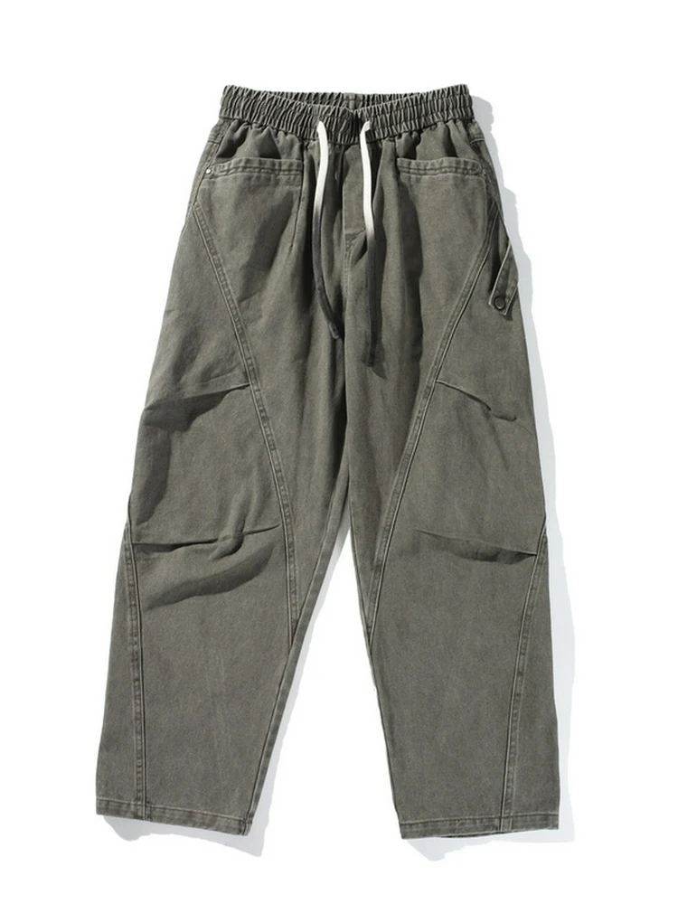 

Мужские утепленные хлопковые рабочие брюки American Style: осенне-зимние, свободные, прямого кроя, повседневные, с множеством карманов, комфортные