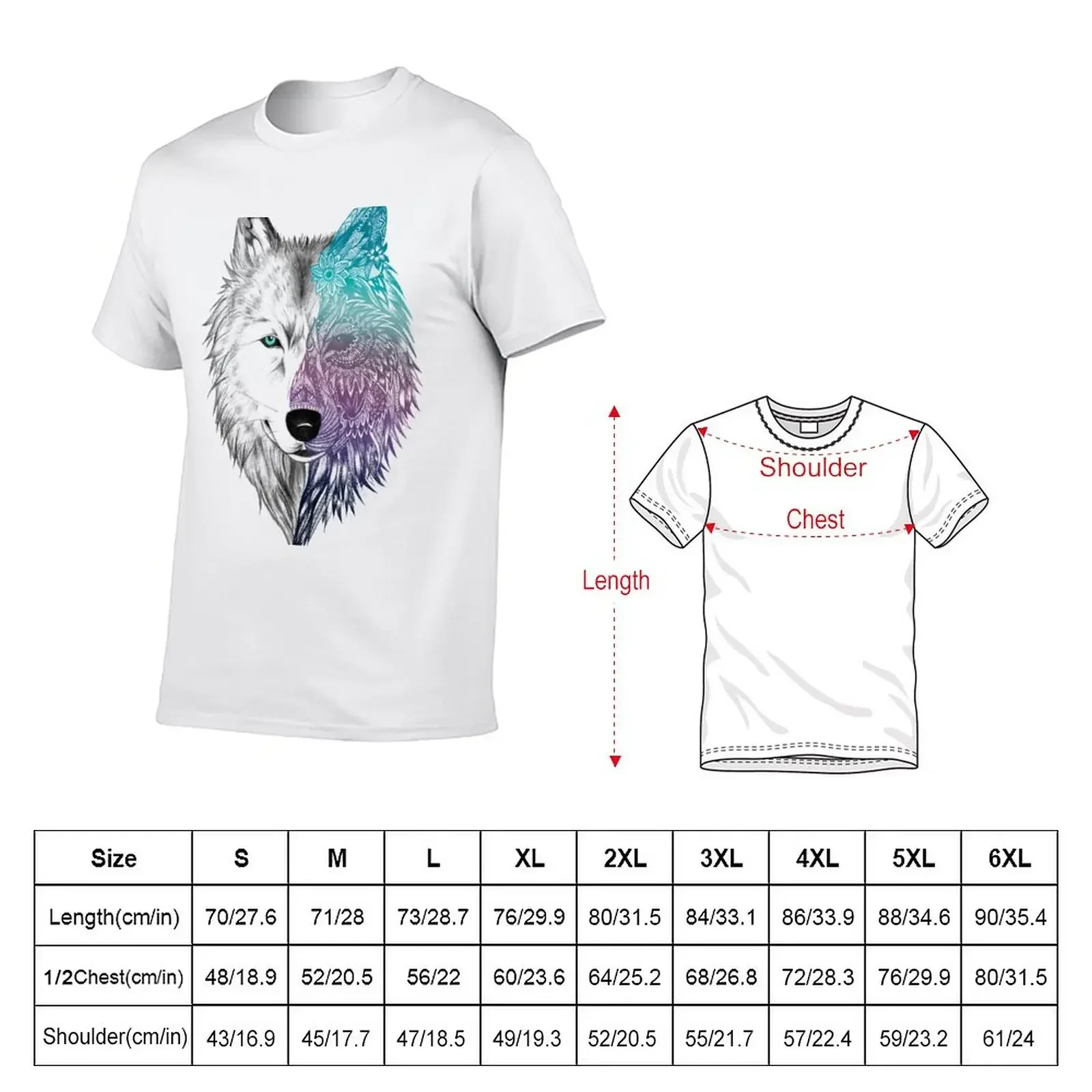 Wolf Mandala Zidika T-Shirt customs design your own animal prinfor boys funnys mens graphic t-shirts anime