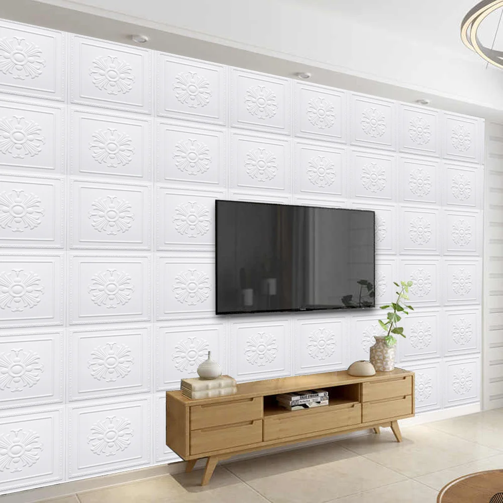 12 Pack PVC 3D Wave Wall Panels Decorative Tiles