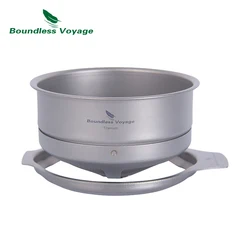 Boundless Voyage Titanium Coffee Mesh Filter Pour Over Paperless Coffee Filter Outdoor Camping Reusable Coffee Dripper Holder