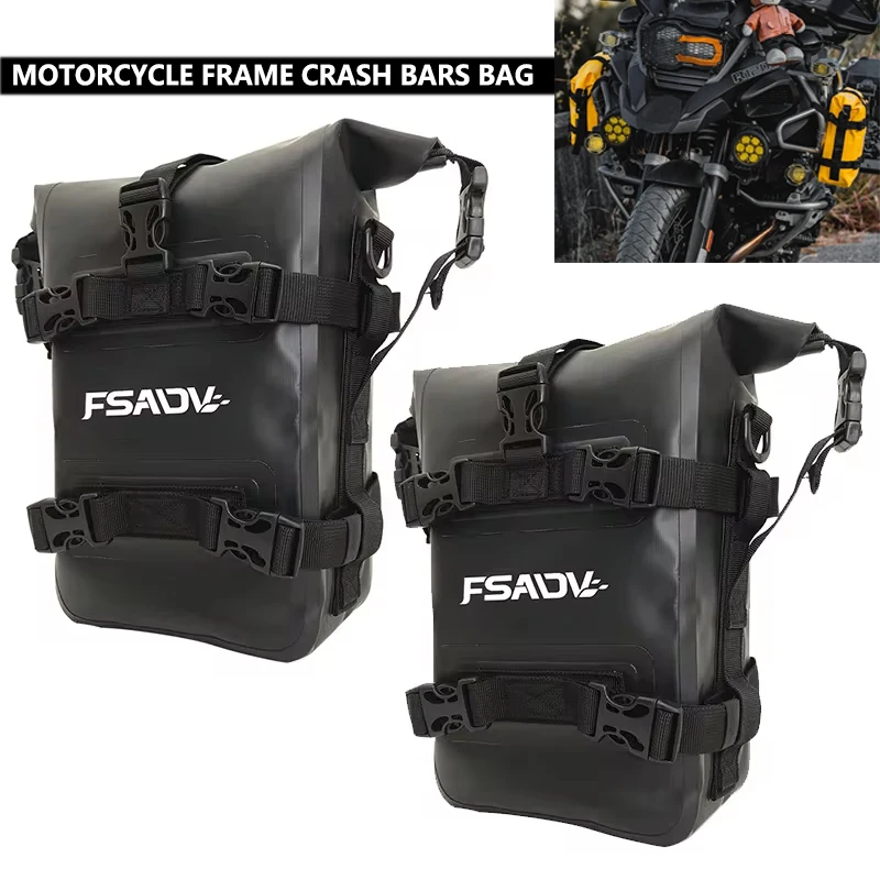 Motorcycle Frame Crash Bars Waterproof Bag Bumper Repair Tool Placement Bag For BMW R1200GS R1250GS ADV For HONDA NC750X CB500X